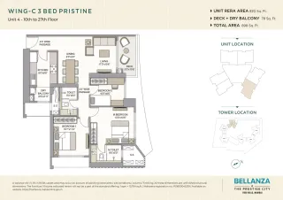 Prestige City Mulund 3 BHK Floor Plan