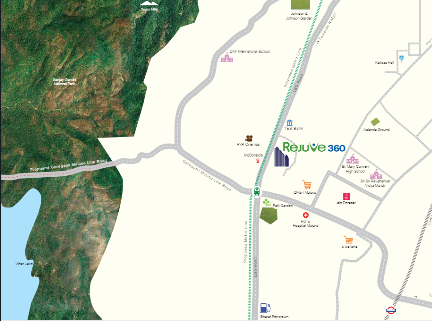 L&T Rejuve 360 Mulund location map