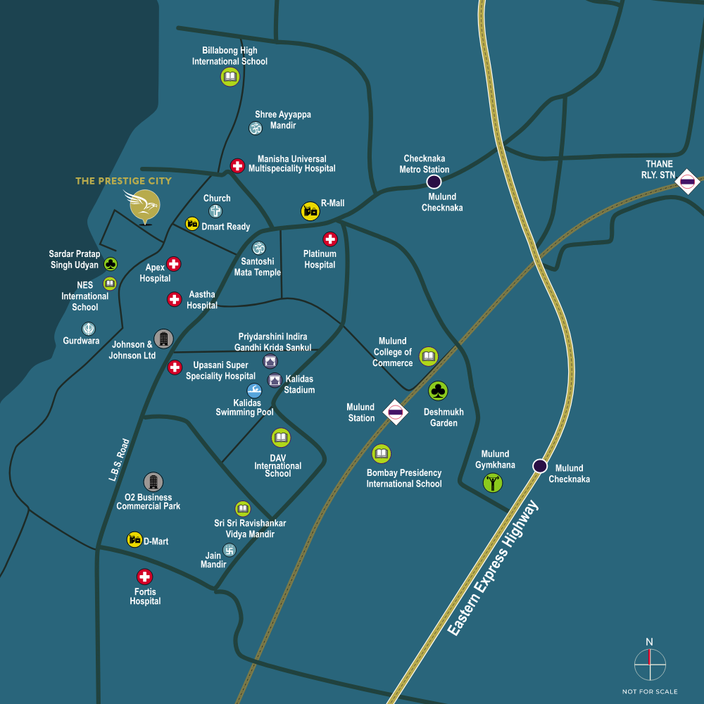 Prestige City Mulund Location Map