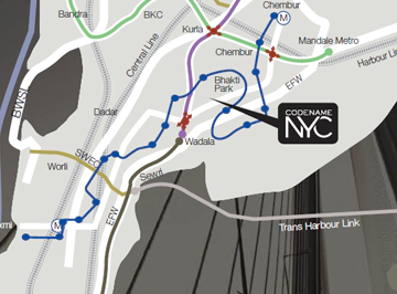 Ajmera Manhattan Wadala location map