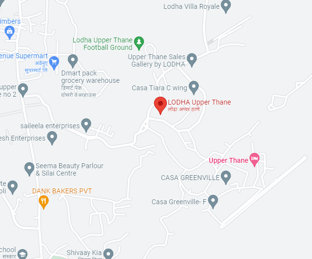 Lodha Upper Thane location map
